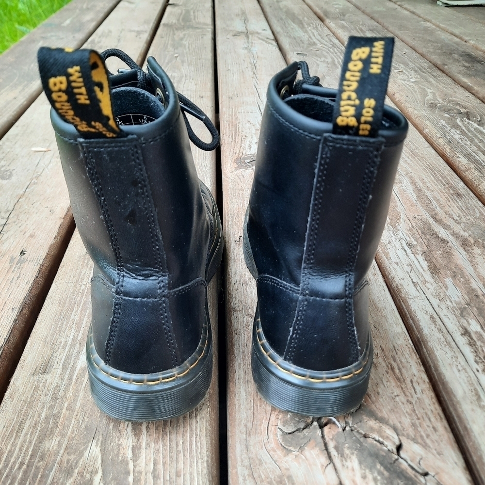 Dr. Martens Zavala Casual Combat Boots Black Leather Boots Unisex Size W6/M5 - Picture 11 of 16